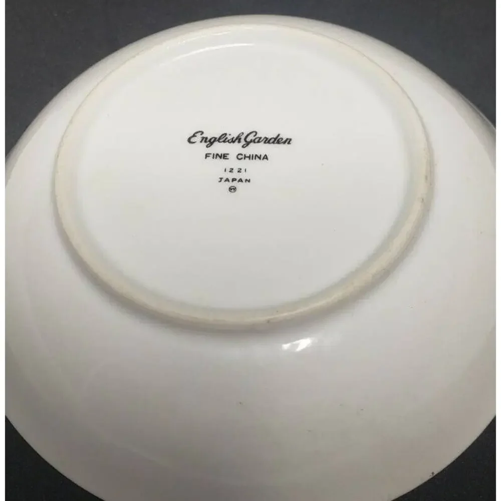 Fine China Japan English Garden Fruit Dessert Sauce Bowl Shallow Replace LOT 2